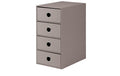 Rössler S.O.H.O. 4er Schubladenbox taupe A5, 25x18x32cm
