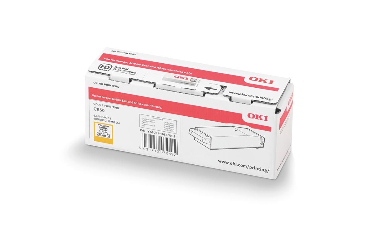 Oki Toner 09006129 zu OKI C650 Gelb, 6000 Seiten