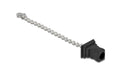 Delock Staubschutzkappen SC Stecker 1 Stk, schwarz, mit Kette