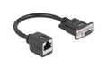 Delock: RS232/422/485 - LAN Buchse, schwarz 921,6 Kbps Datentransfer, DB-9 Buchse