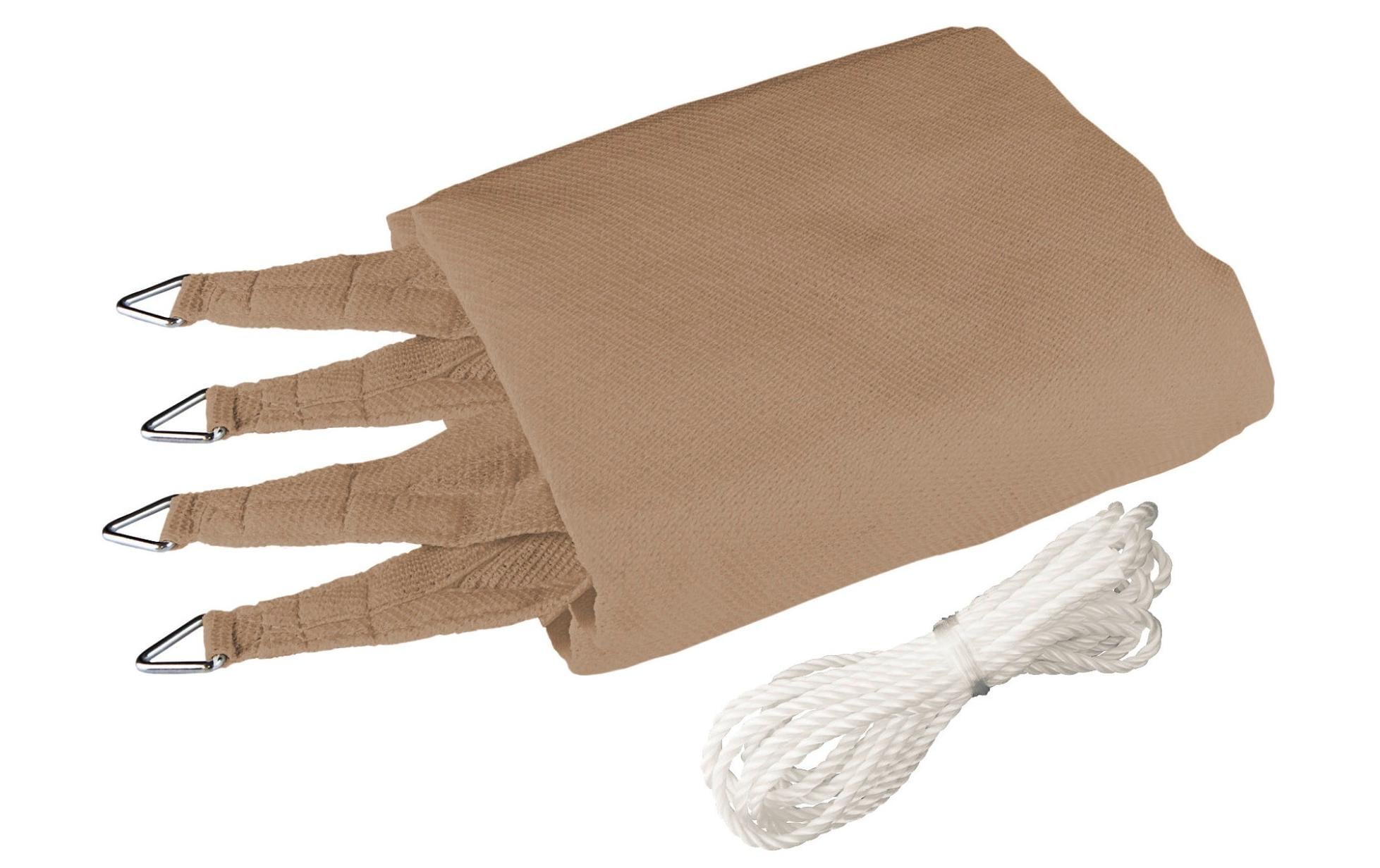 Sonnensegel schilf 4.0m,  Quadratisch Spanngurten. 90% UV Schutz