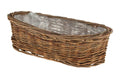 Opiflor Weidenkorb Hot Choco, Natur, Oval innen foliert, 20x13x8 cm