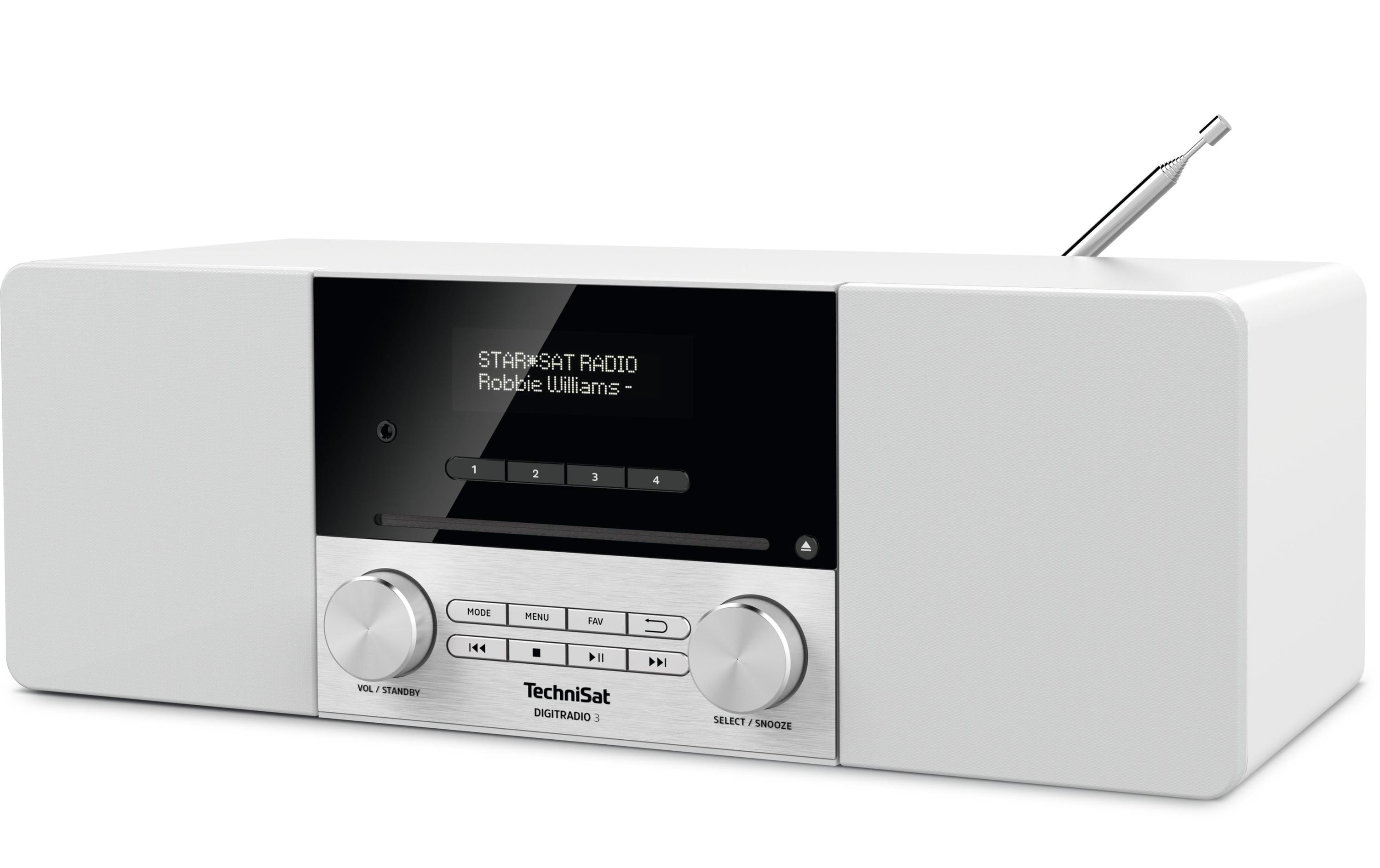 Technisat DigitRadio 3, DAB+ RAdio Weiss, CD, BT