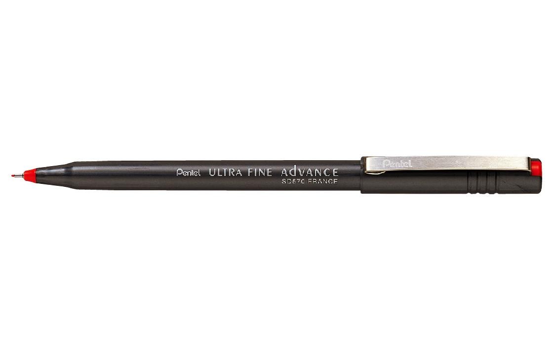 PENTEL Fineliner Advance Ultra-Fine 0.6mm, rot