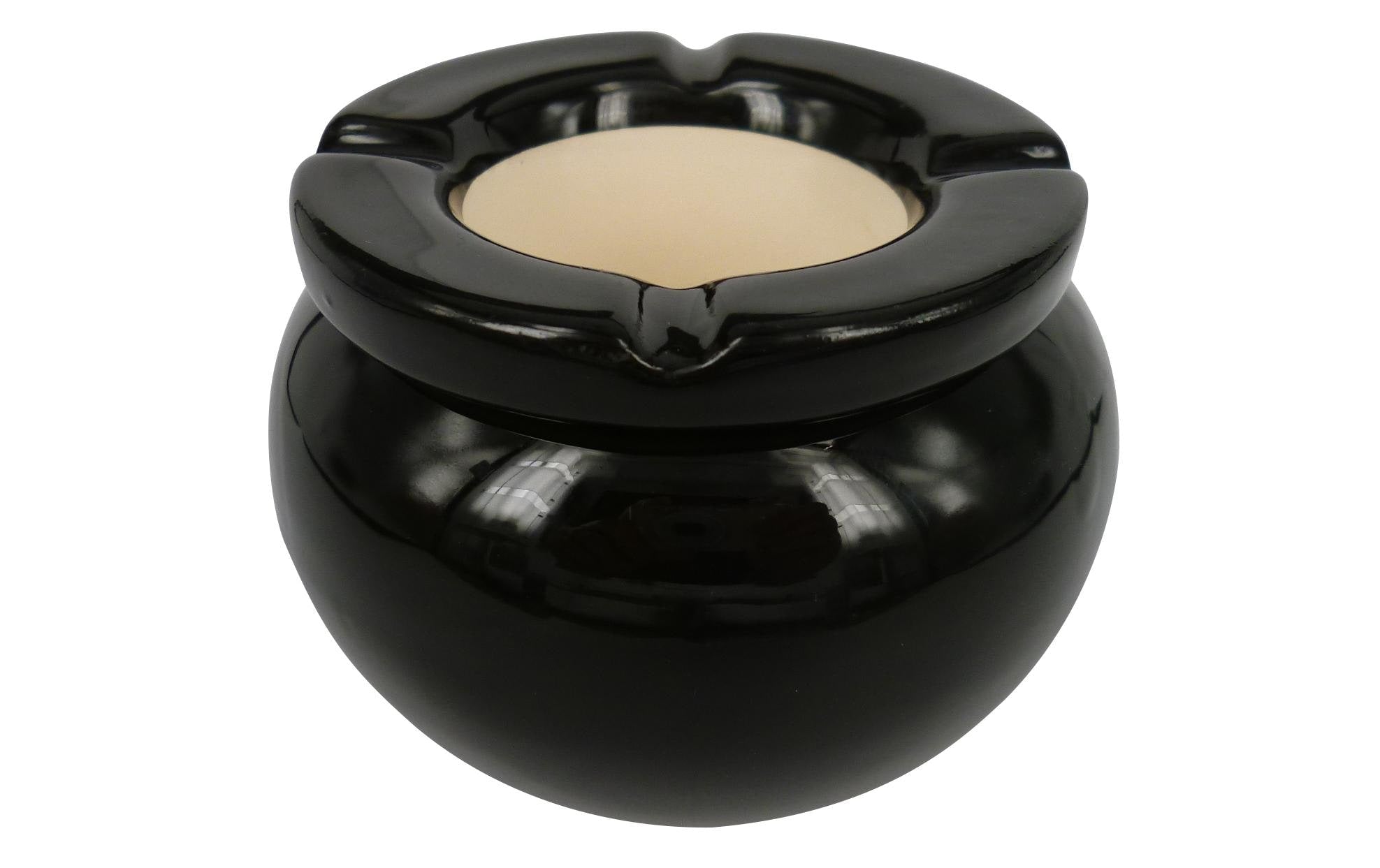 Dameco Sturmaschenbecher schwarz D: 10cm, Material: Keramik