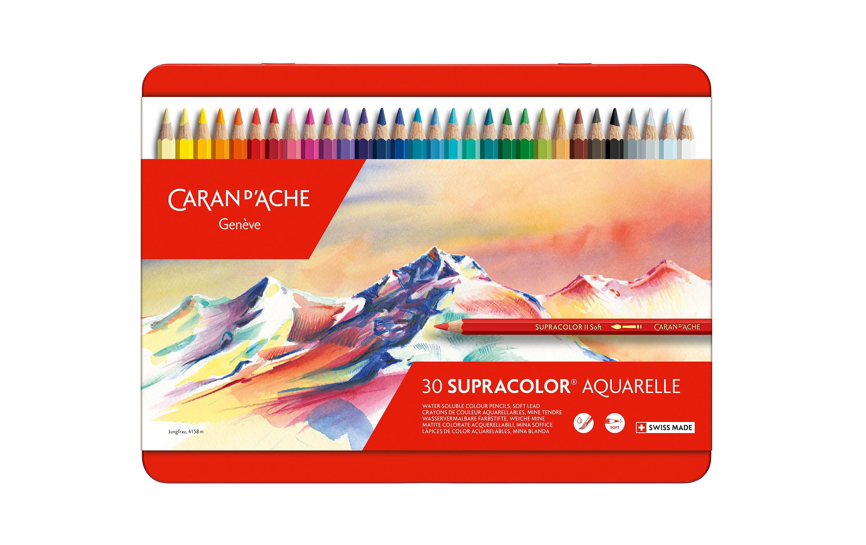 Caran d'Ache Supracolor Metallschachtel mit 30 Farben