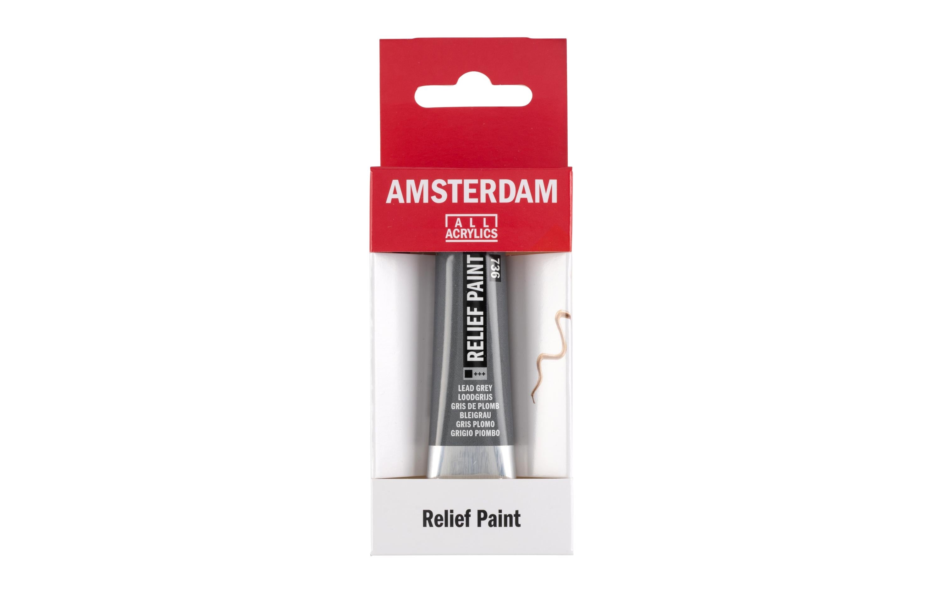Amsterdam Acrylfarbe Reliefpaint 20ml, Farbe Bleigrau