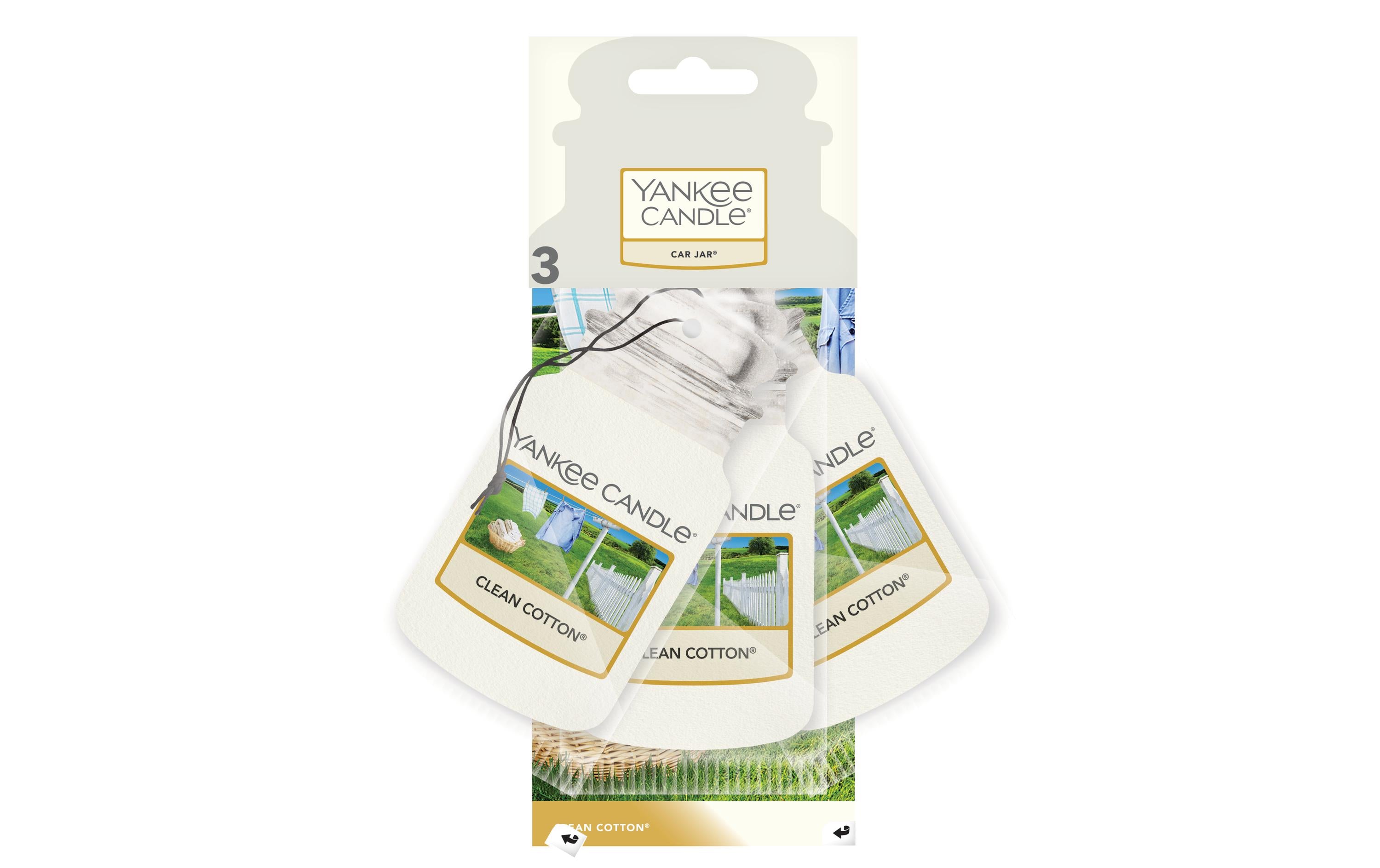 Yankee Candle Clean Cotton Bonus Pack Car Jars 3er Pack Karton