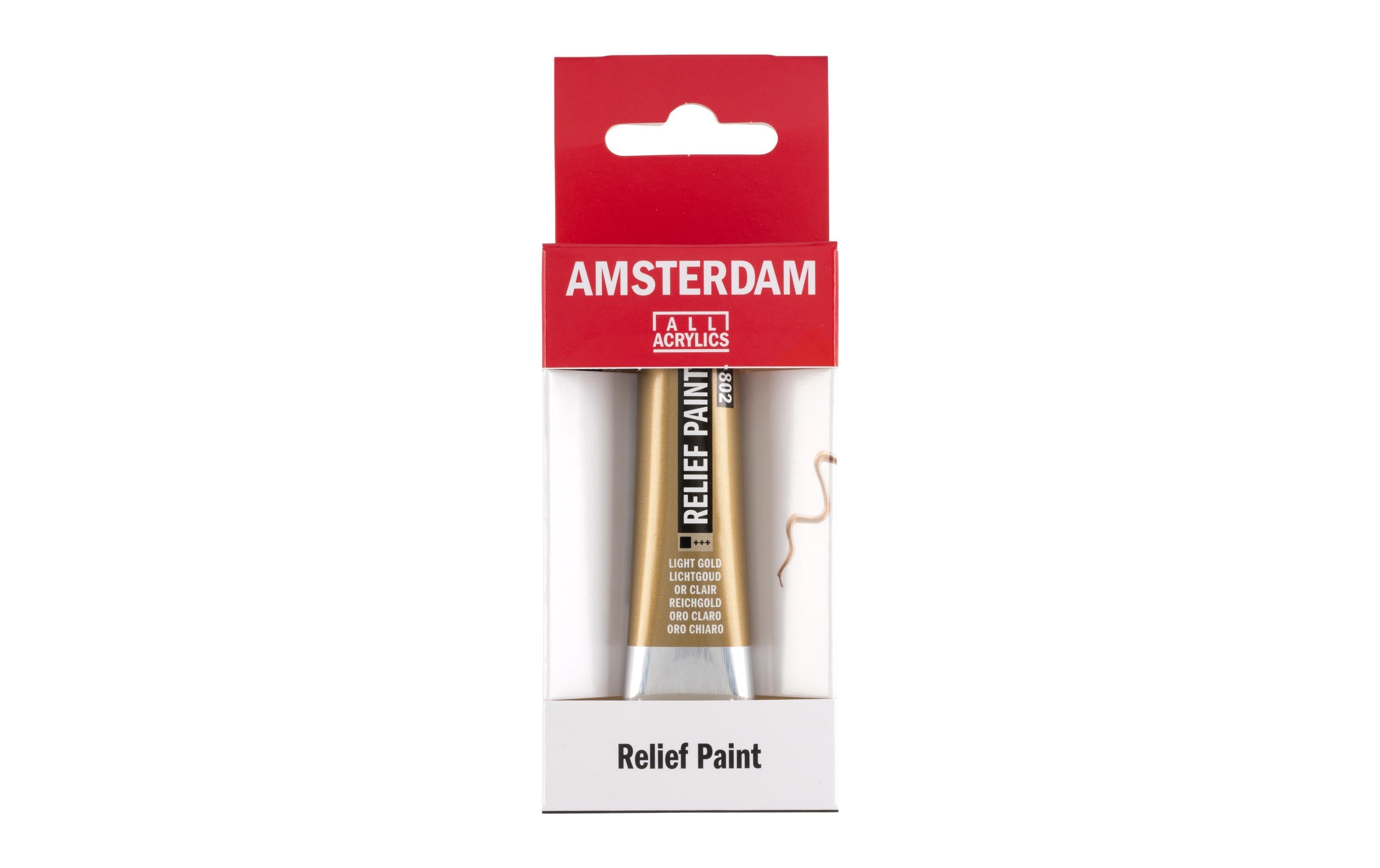 Amsterdam Acrylfarbe Reliefpaint 20ml, Farbe Hellgold