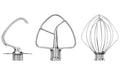 KitchenAid Rührwerkset Flachrührer, Knethaken, Schneebesen