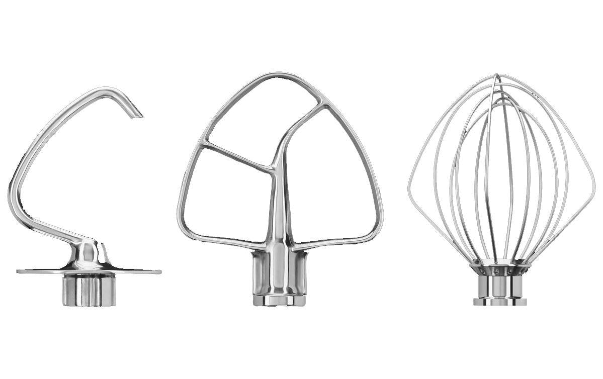 KitchenAid Rührwerkset Flachrührer, Knethaken, Schneebesen