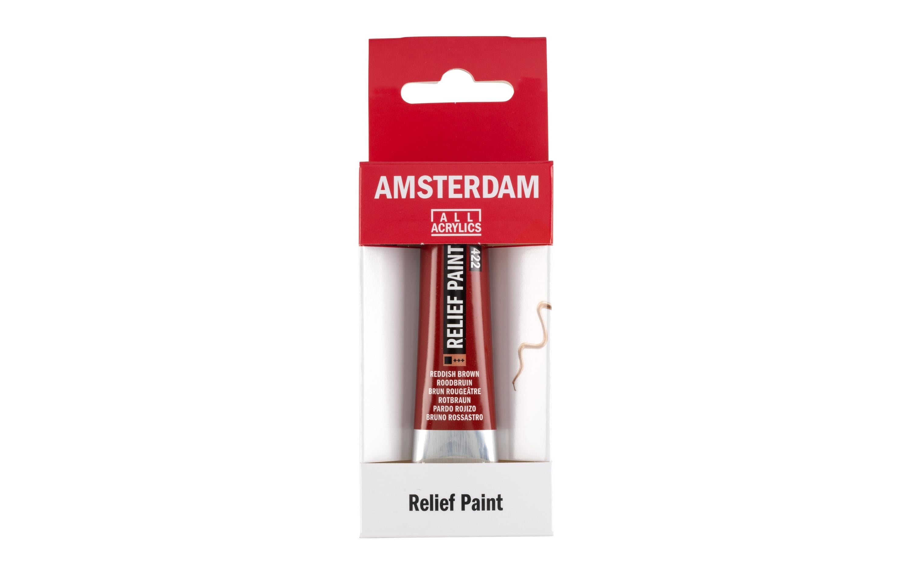 Amsterdam Acrylfarbe Reliefpaint 20ml, Farbe Rotbraun