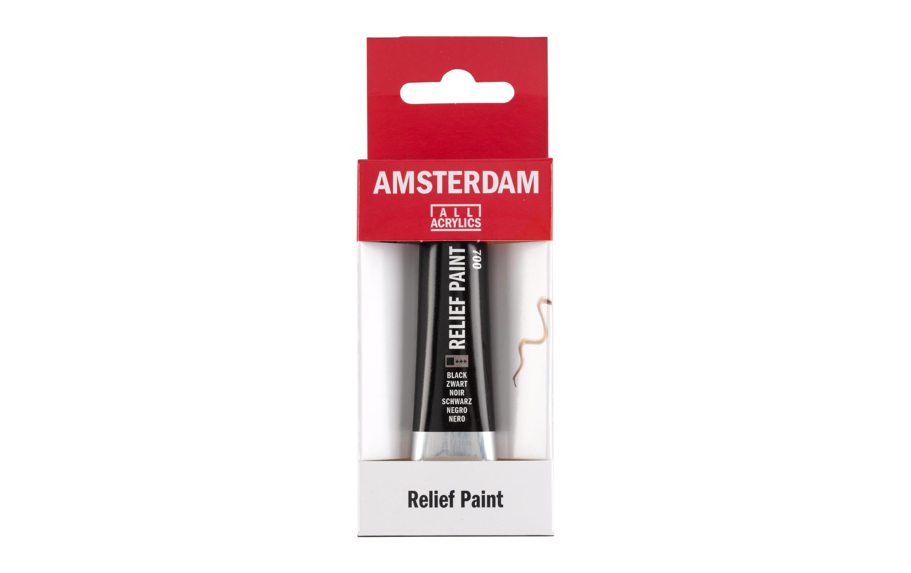 Amsterdam Acrylfarbe Reliefpaint 20ml, Farbe Schwarz