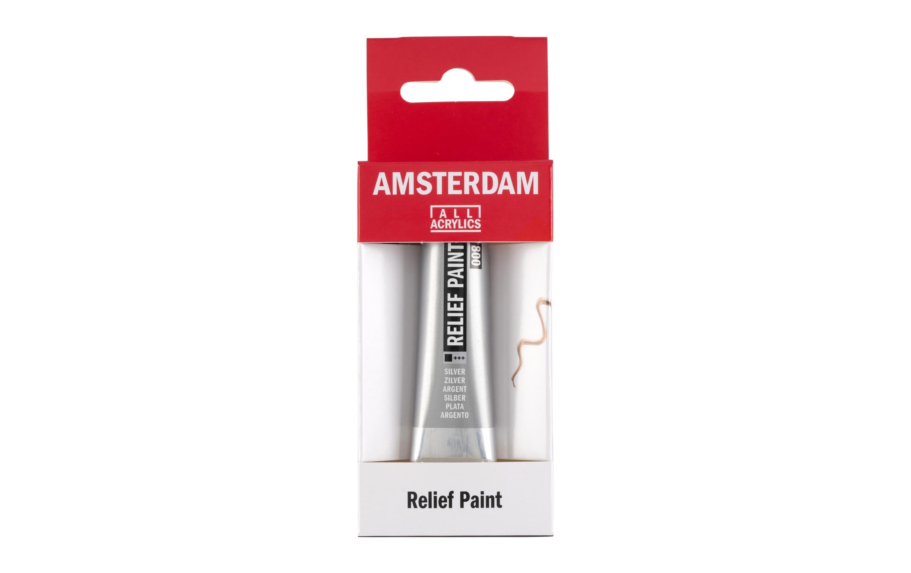 Amsterdam Acrylfarbe Reliefpaint 20ml, Farbe Silber