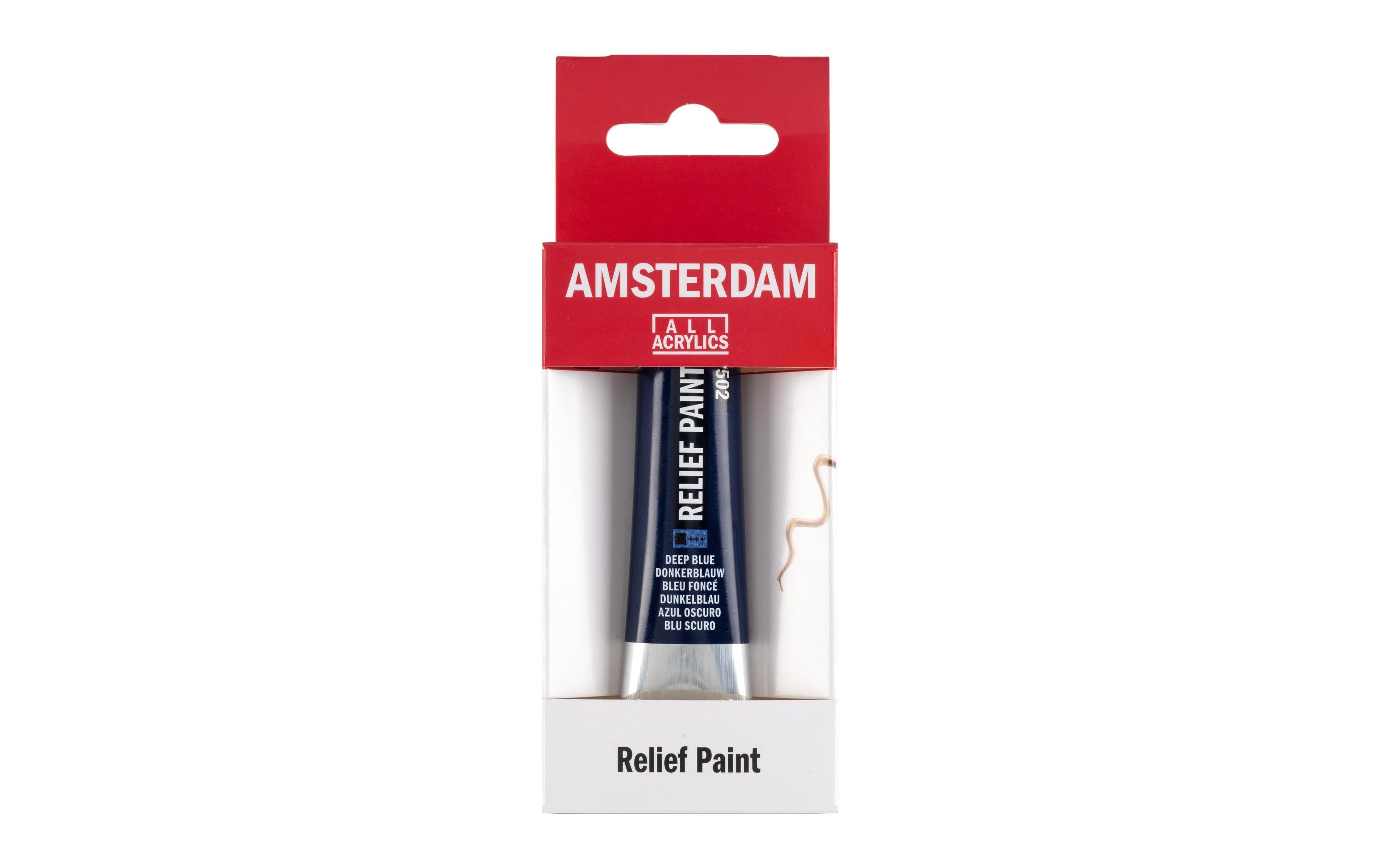 Amsterdam Acrylfarbe Reliefpaint 20ml, Farbe Tiefblau