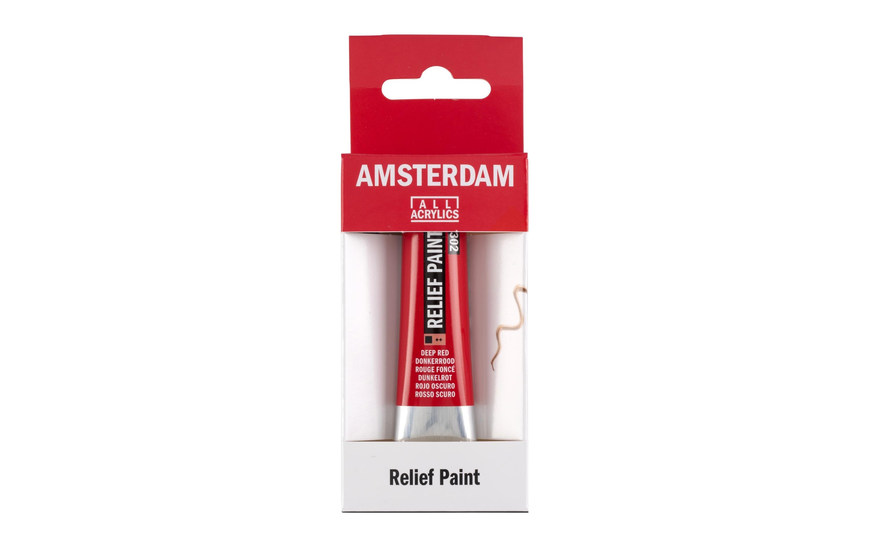 Amsterdam Acrylfarbe Reliefpaint 20ml, Farbe Tiefrot