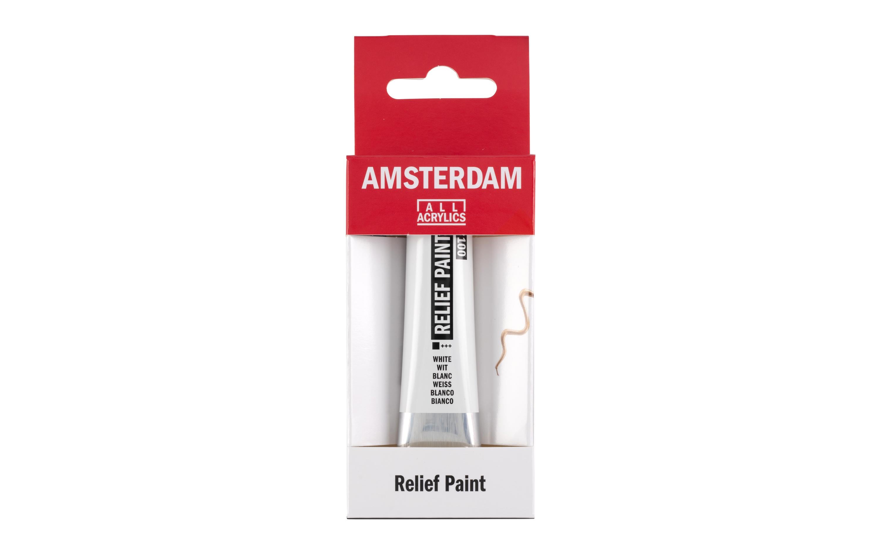 Amsterdam Acrylfarbe Reliefpaint 20ml, Farbe Weiss