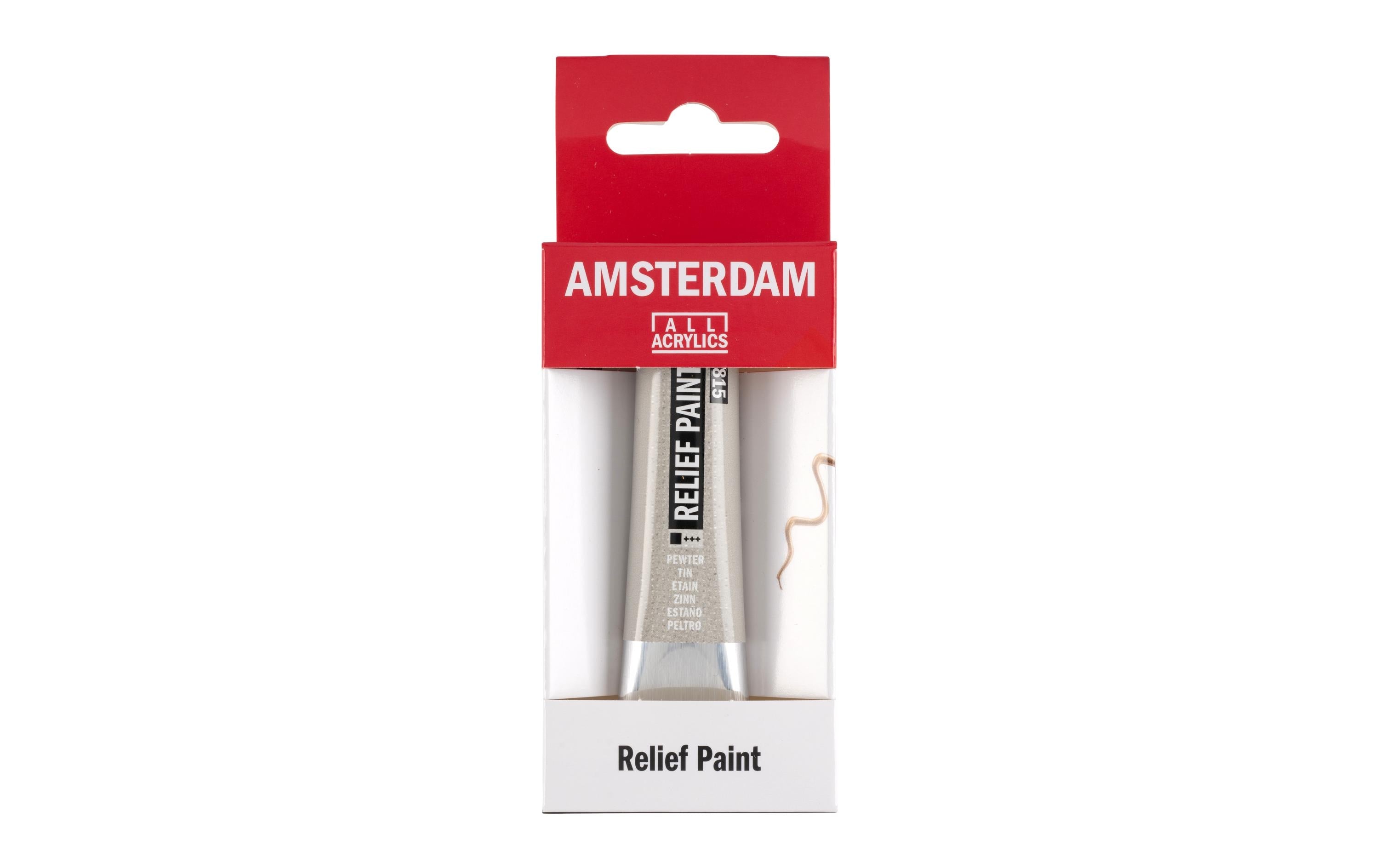 Amsterdam Acrylfarbe Reliefpaint 20ml, Farbe Zinn