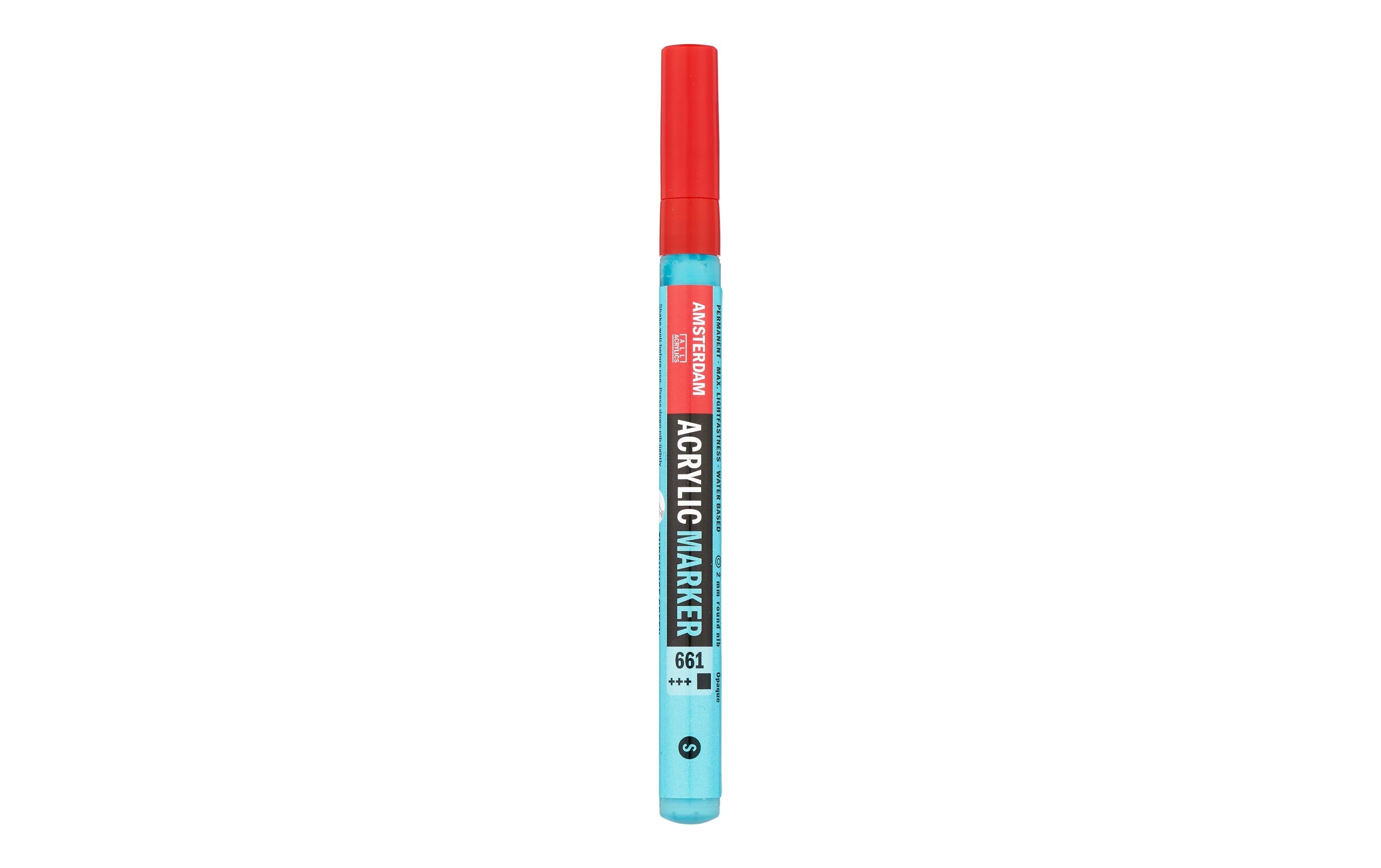 Amsterdam Acrylmarker S 1 Stück, Rundspitze, 2mm, Farbe: Türkisgrün
