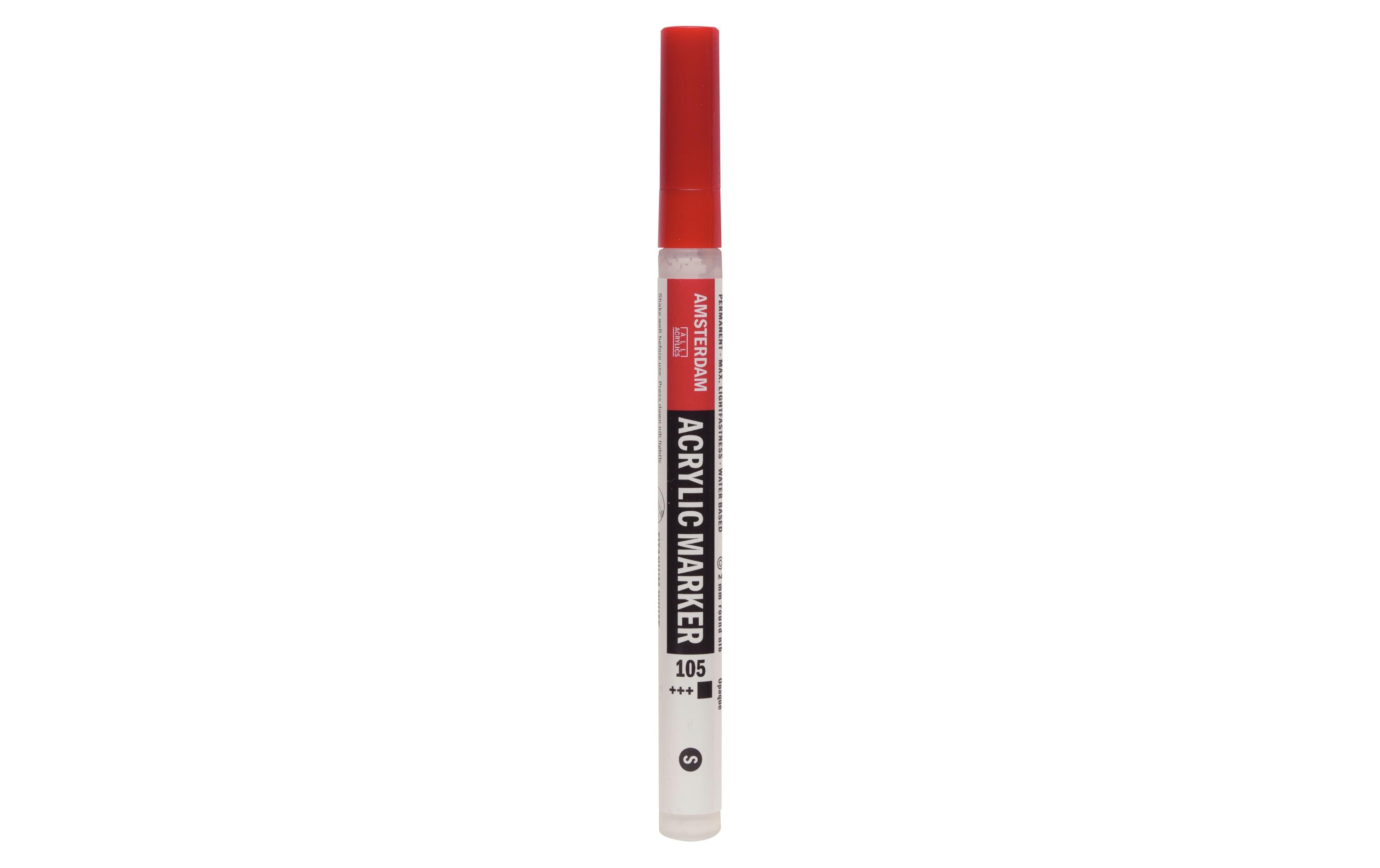 Amsterdam Acrylmarker S 1 Stück, Rundspitze, 2mm, Farbe: Weiss