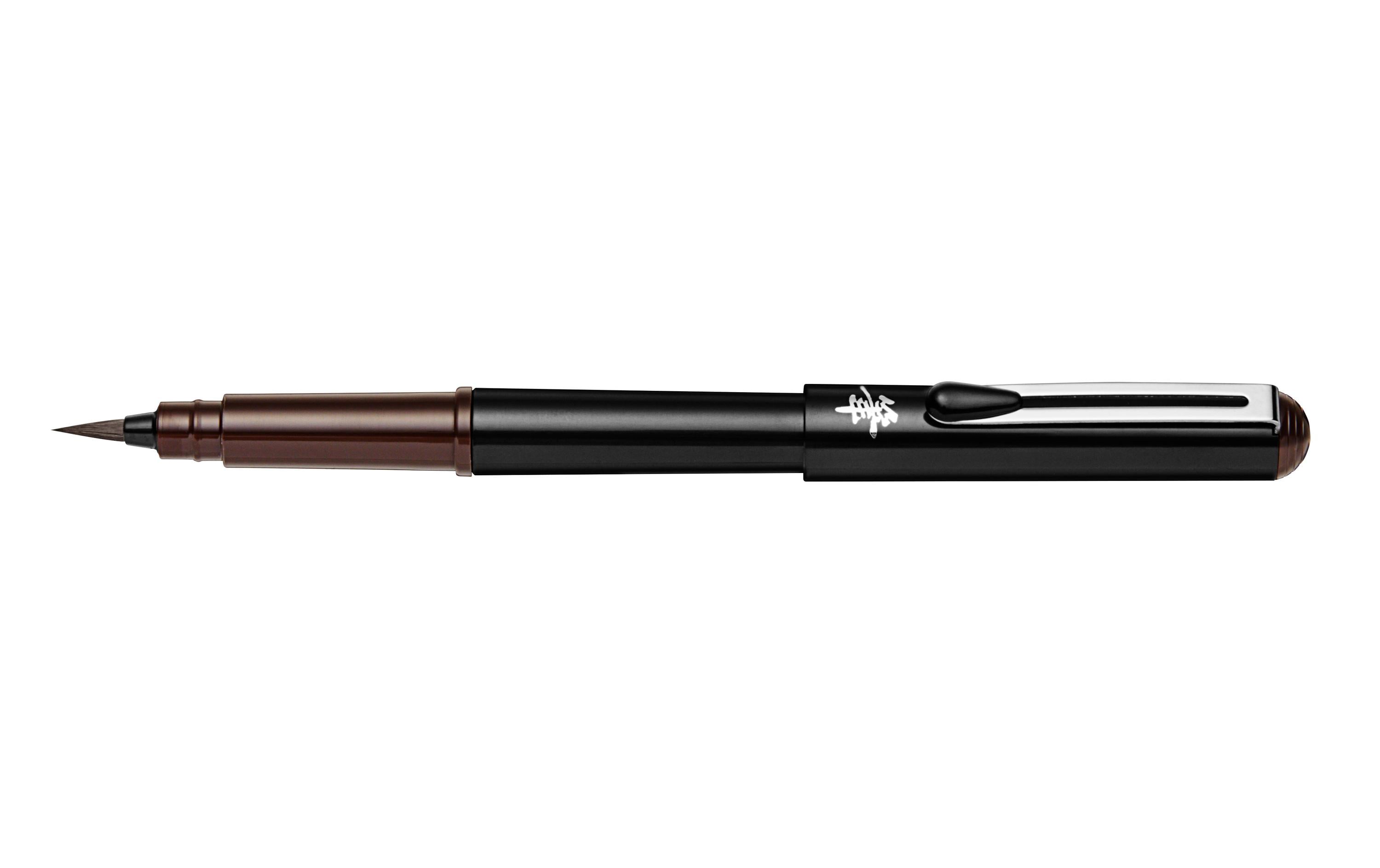 Pentel Pinselstift Pocket Brush Pen sepia, mit 4 Refill