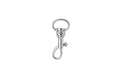 Glorex Anhänger mit Karabiner chrom 34 mm, 3 Stück