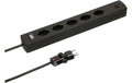 Max Hauri Steckerleiste SafetyLine ClipClap USB A C,5xT13,schwarz,Kombi-Überstromschutz