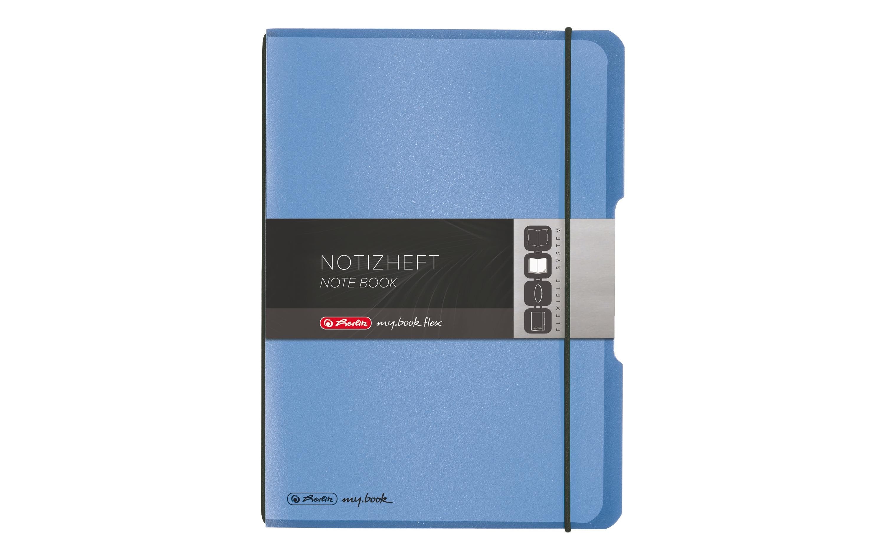 Herlitz my.book flex Notizheft A5 40 Blatt kariert 5x5mm, blau