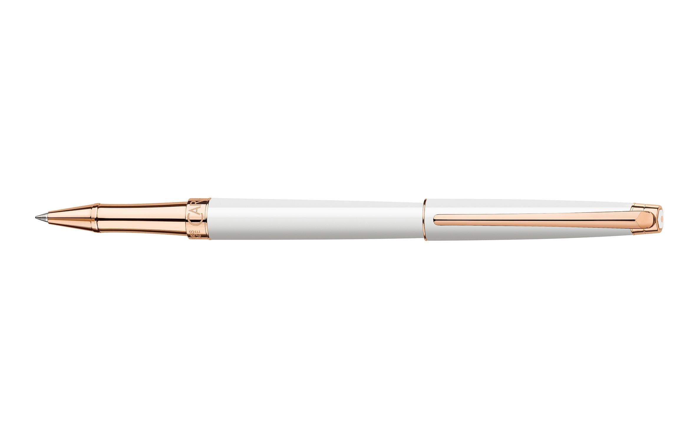 Caran d`Ache Roller Léman Slim weiss rosegold