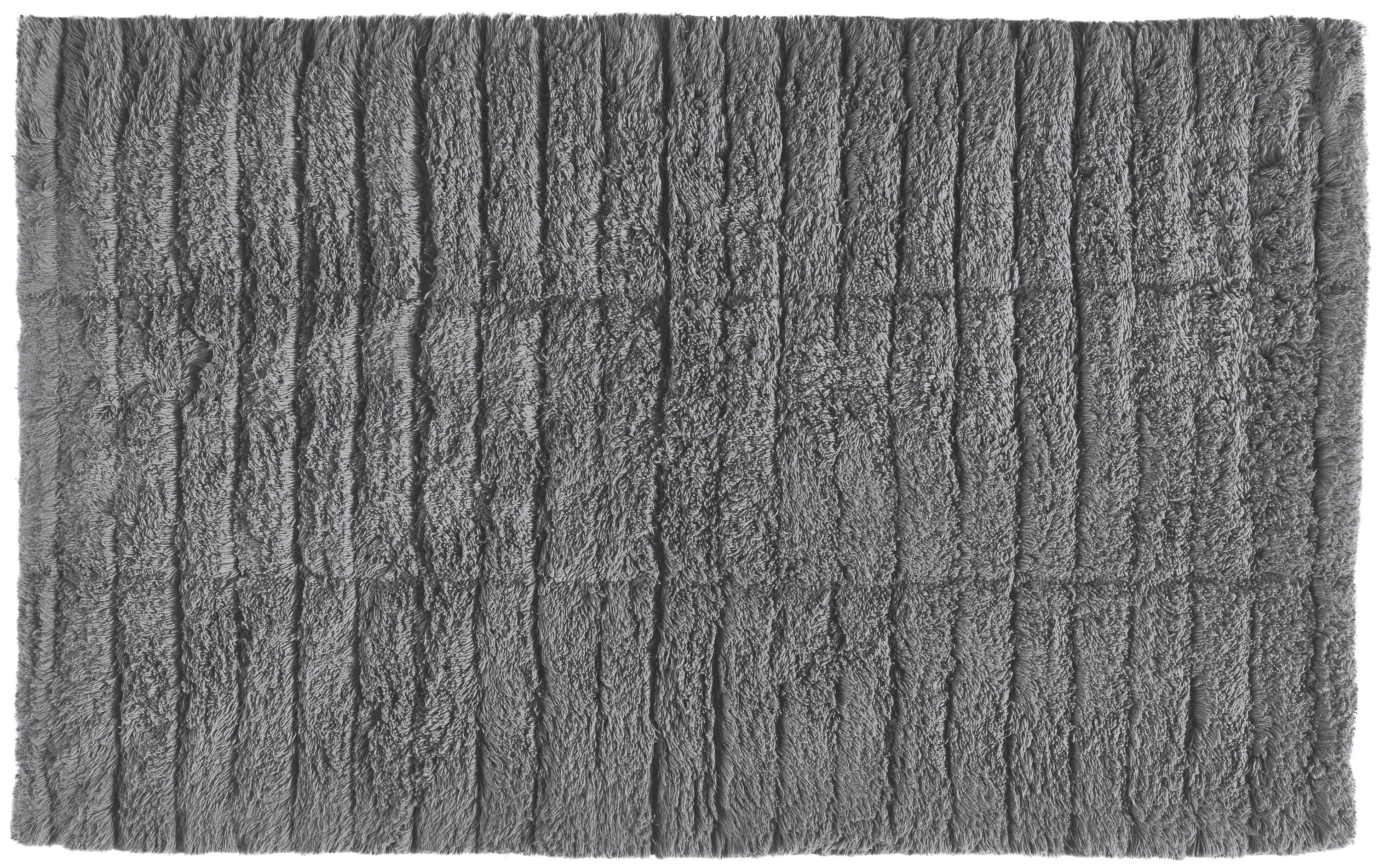Zone Badeteppich Tiles grey 100% Cotton/1800 g, waschbar 60 Grad