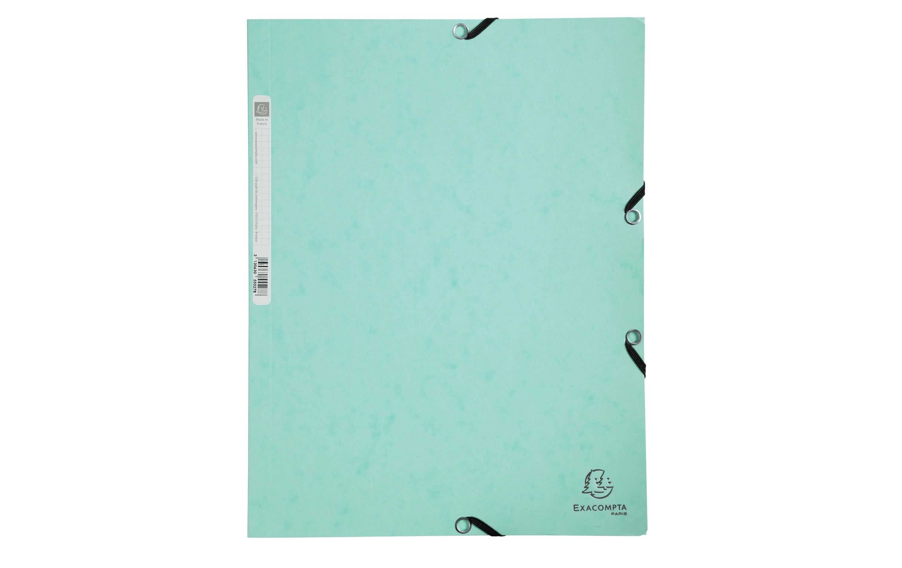 Exacompta Sammelmappe A4 Aquarel 400 g/m²,3 Klappen,250 Blatt,Pastellgrün