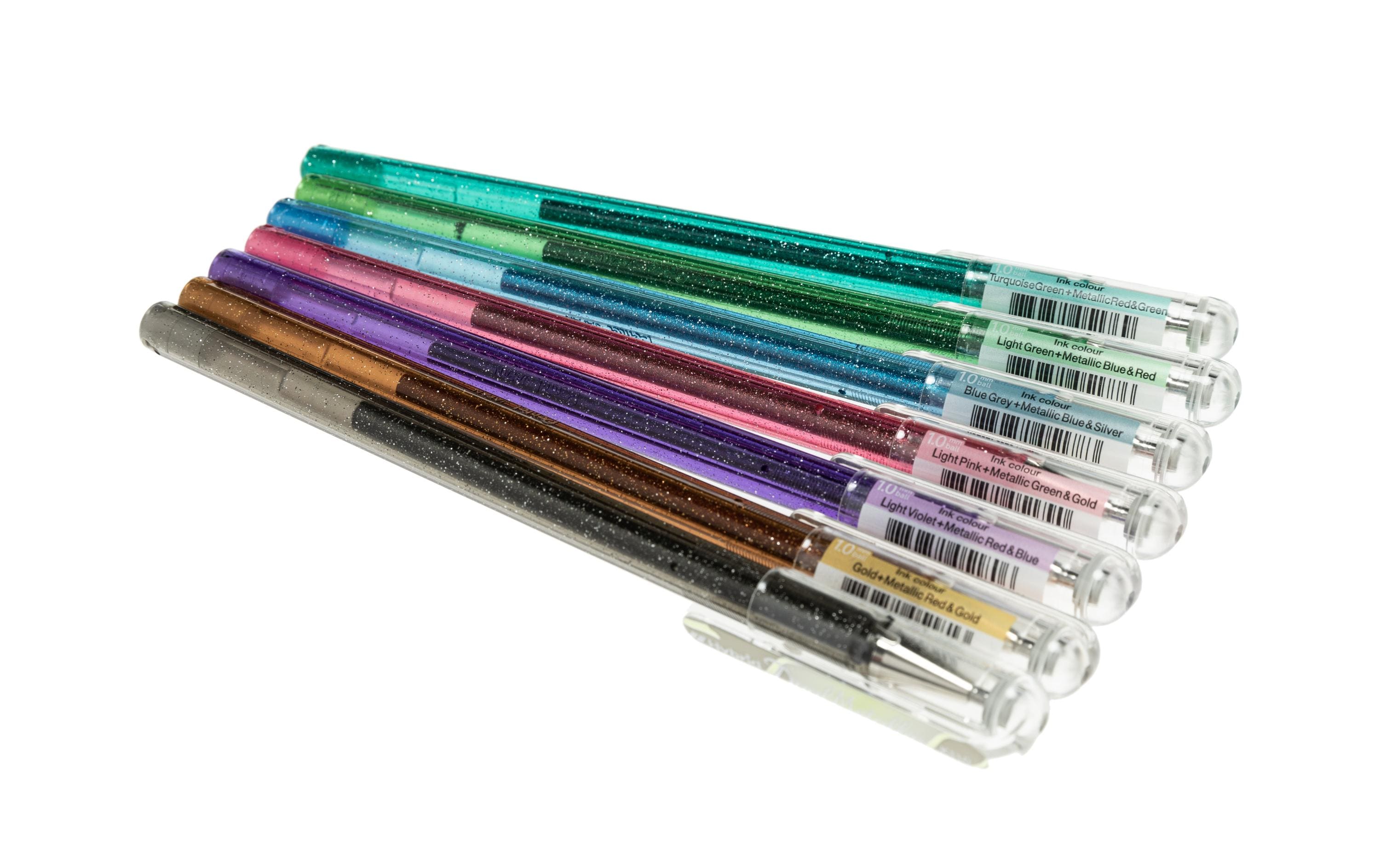 Pentel Hybrid Roller Gel Dual Metallic 1.0mm, 7er Set