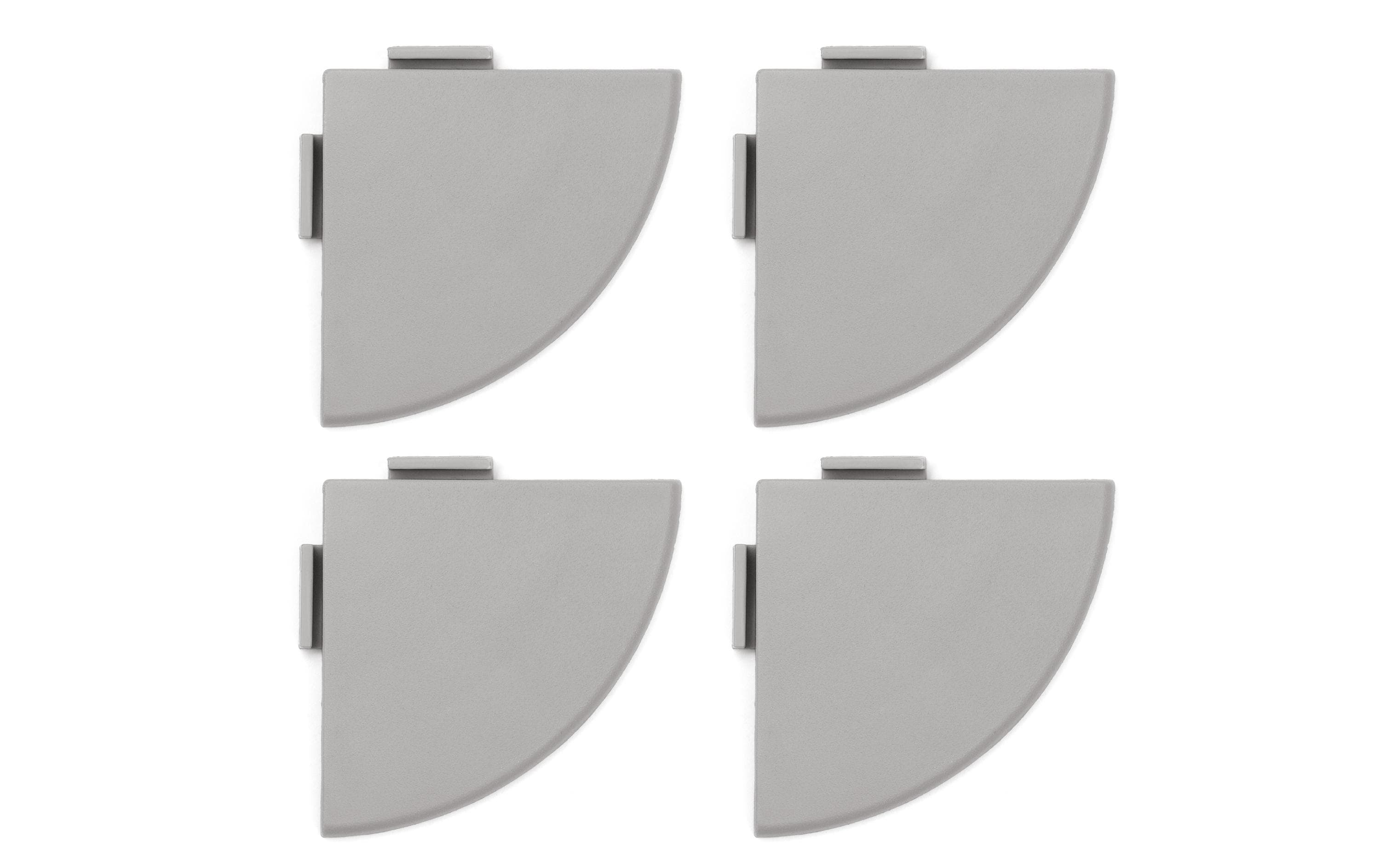 Abschlussecke zu Bodenplatte UNIQUE grau Set zu 4 Stk. 5.5x5.5 cm