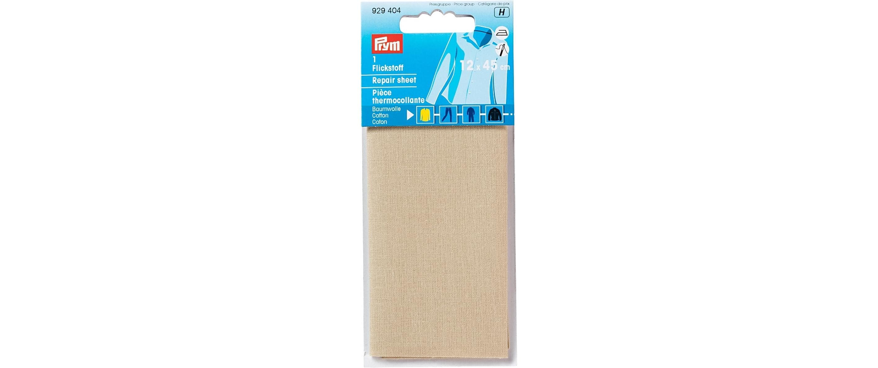 Prym Flickstoff, beige 12 x 45 cm, Karte, aufbügelbar, Baumwolle