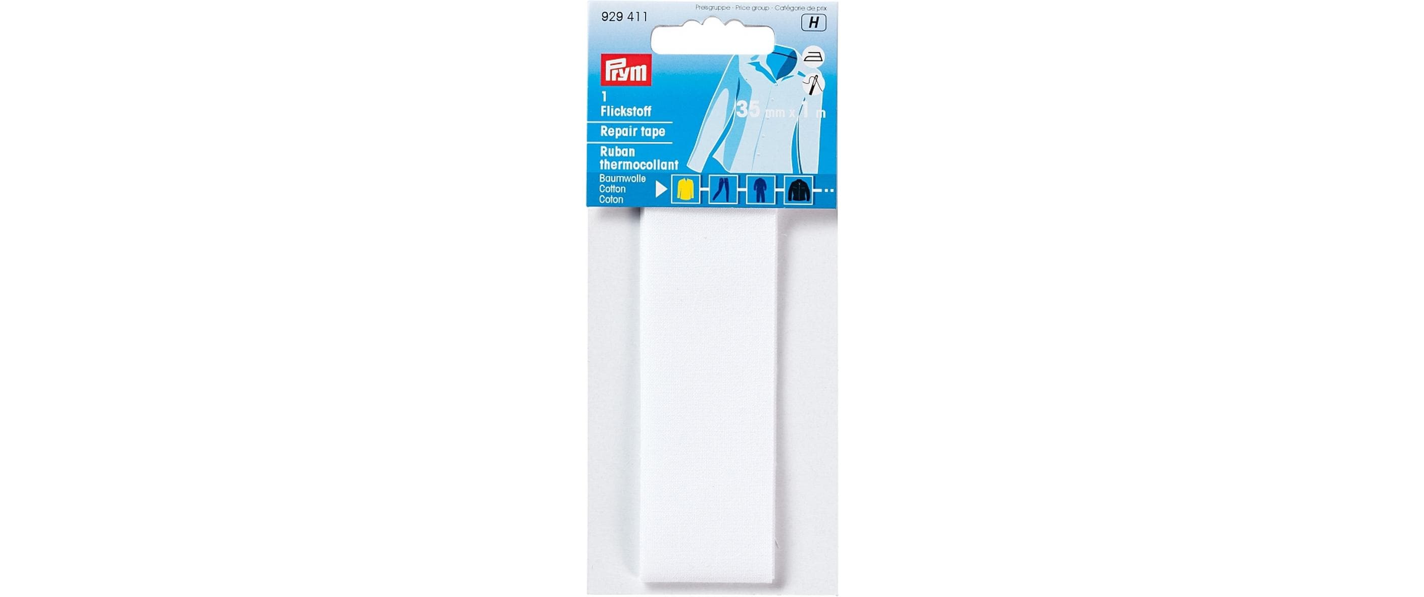Prym Flickstoff weiss 3.5 cm x 100 cm, aufbügelbar, Baumwolle
