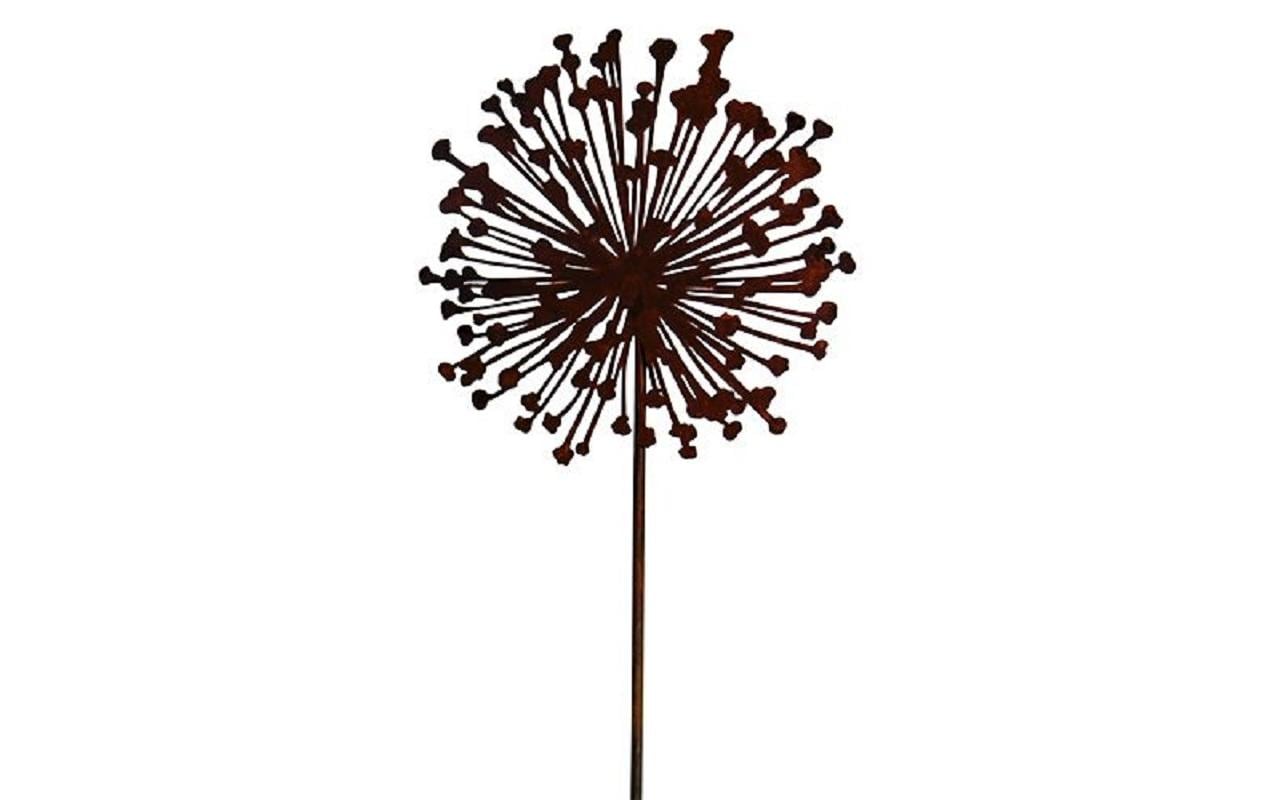 Ambinace Allium inkl. Stab 80 cm Metall rost, D: 15 cm