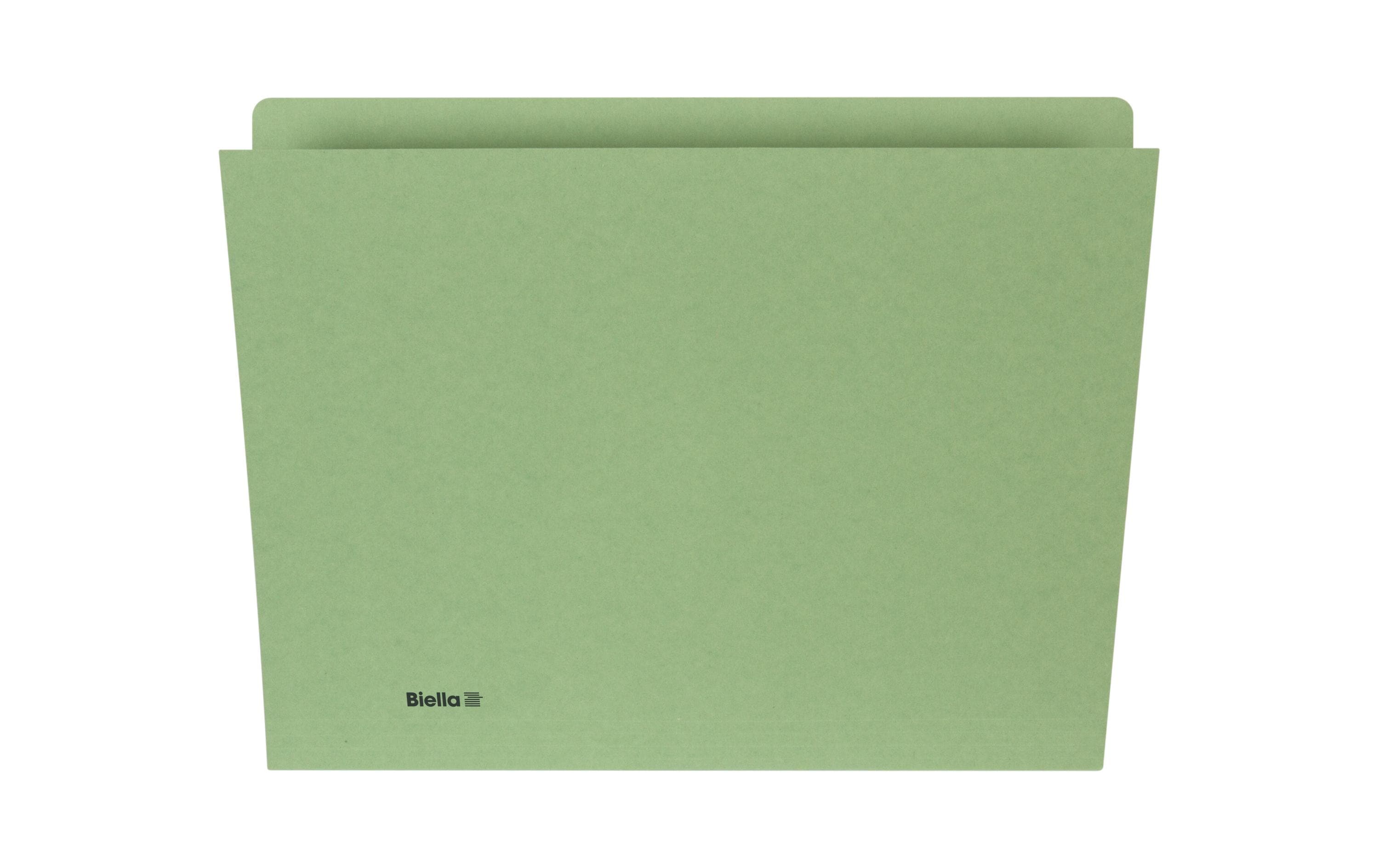 Biella Vertikalmappe A4 Grün 100 Stk., 240g/m2, 5 Rillen