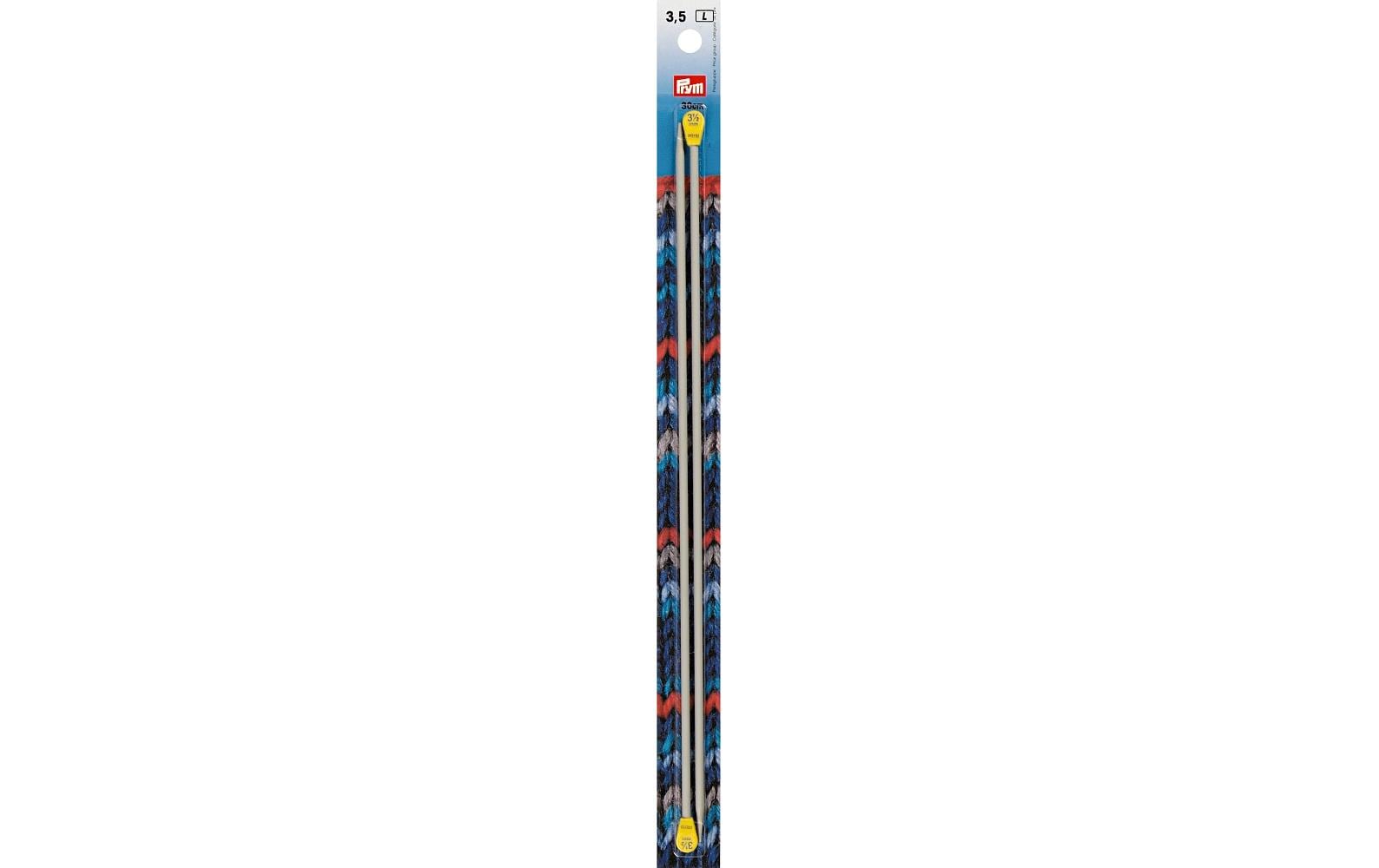Jackenstricknadeln, Alu, grau 3.50 mm, 30 cm, Karte 2 Stück
