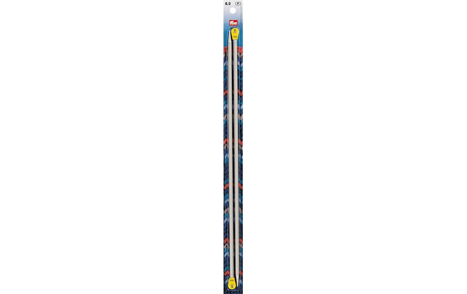 Jackenstricknadeln, Alu, grau 6.00 mm, 40 cm, Karte 2 Stück