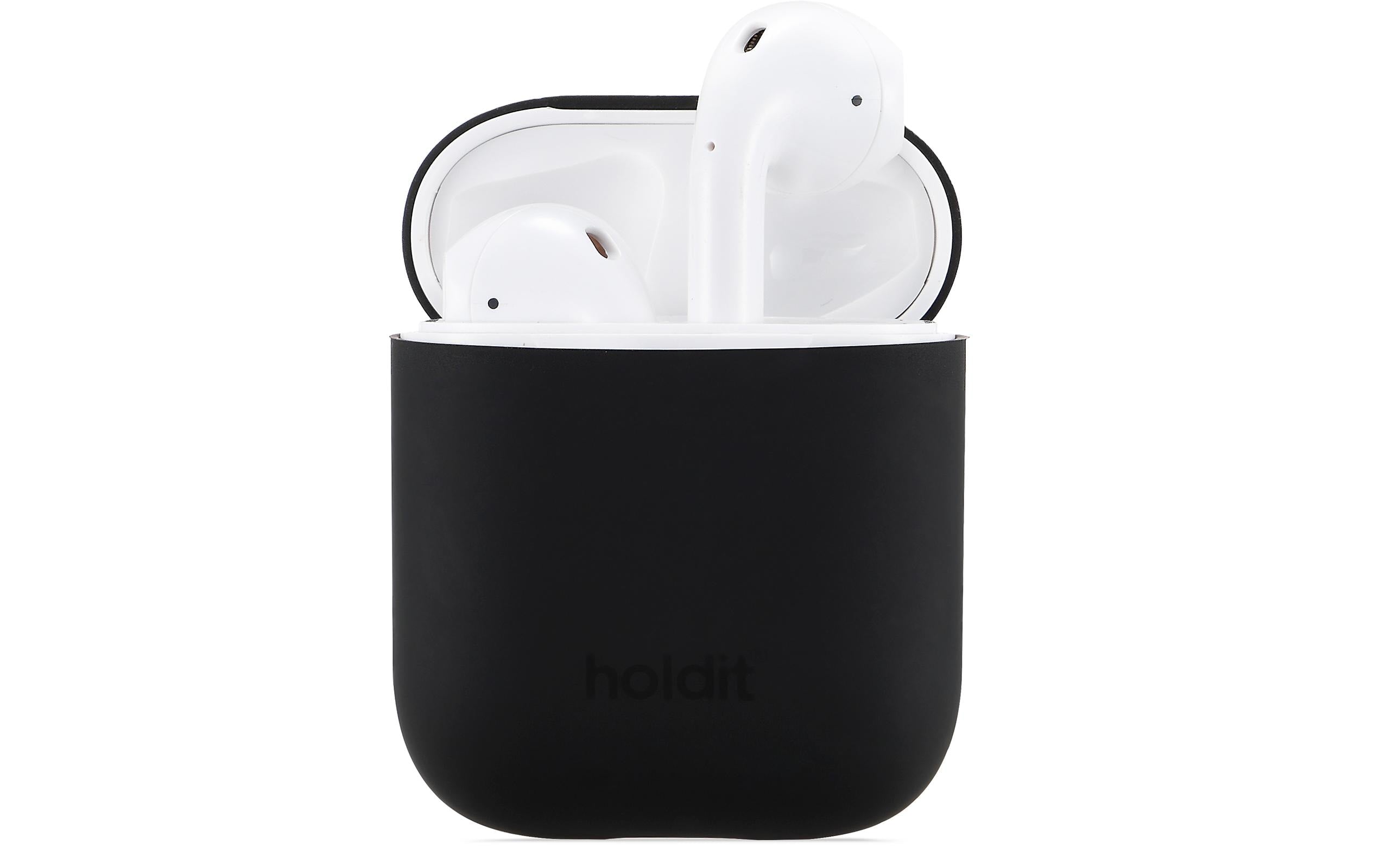 Holdit Silikon Airpods Case Black für Apple Airpods
