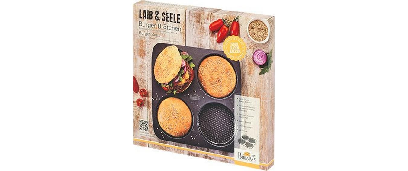 RBV Birkmann Laib & Seele Burgerbrötchen Einzelform 12cm, 28x28x3cm
