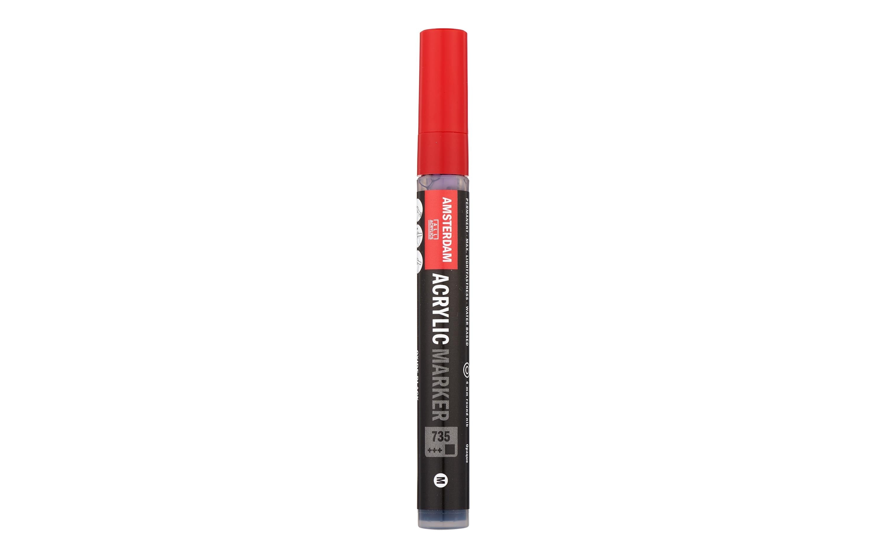 Amsterdam Acrylmarker M 1 Stück, Rundspitze, 4mm, Farbe:Oxidschwarz