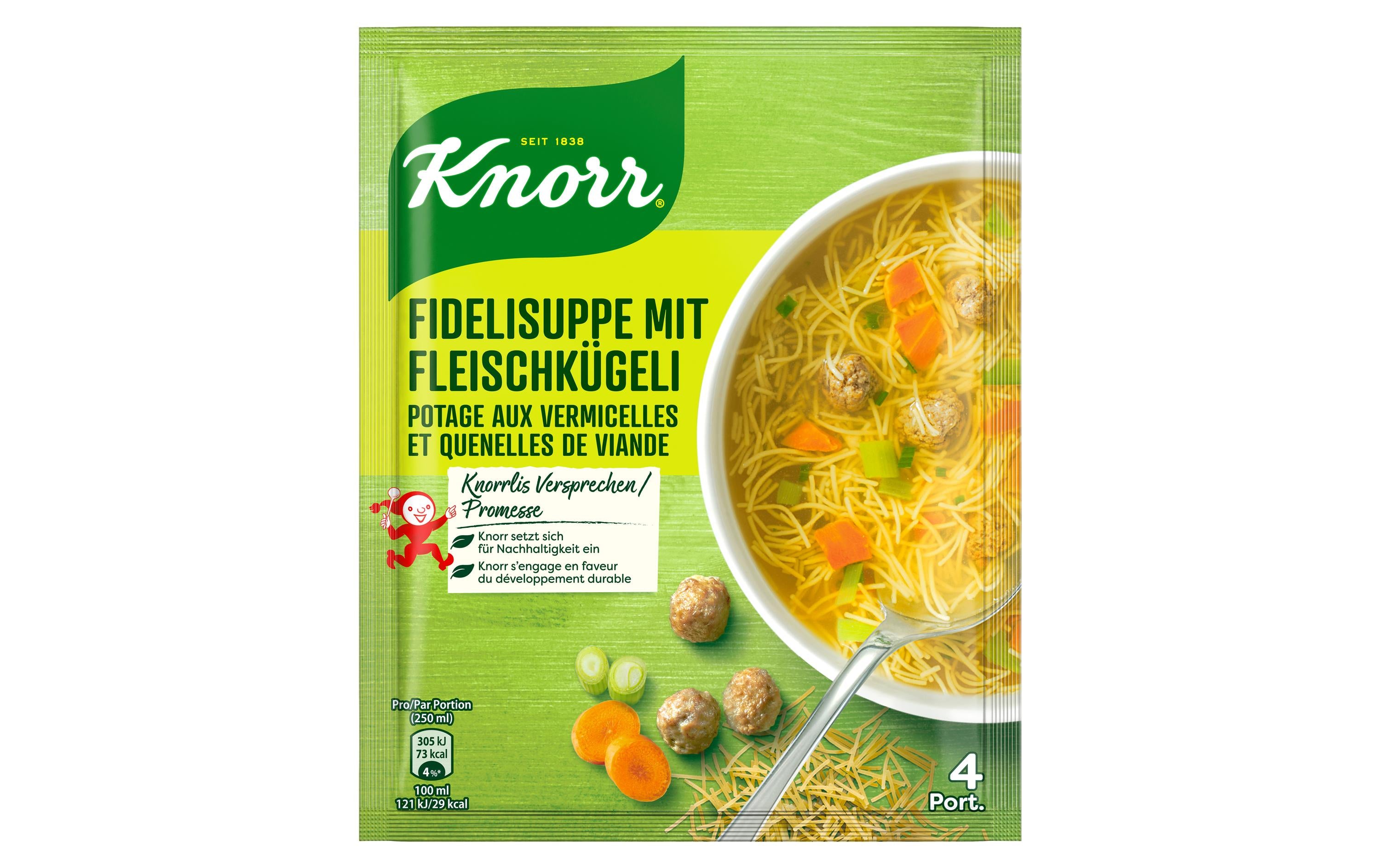 KNORR Fidelisuppe mit Fleischkügeli 4 Portionen