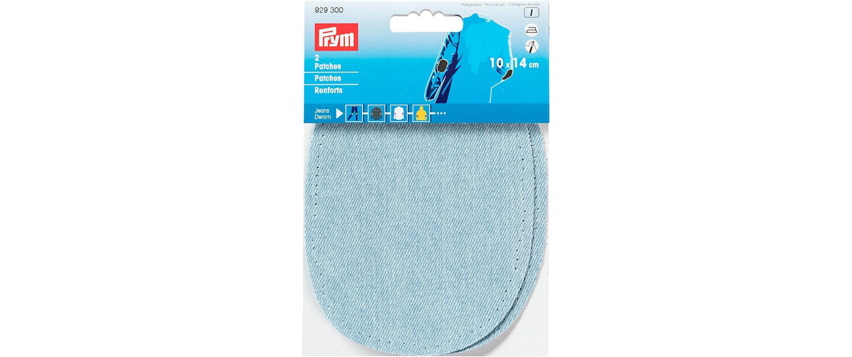 Prym Applikation Patches Jeans Hellblau 10x14cm, 2 Stück