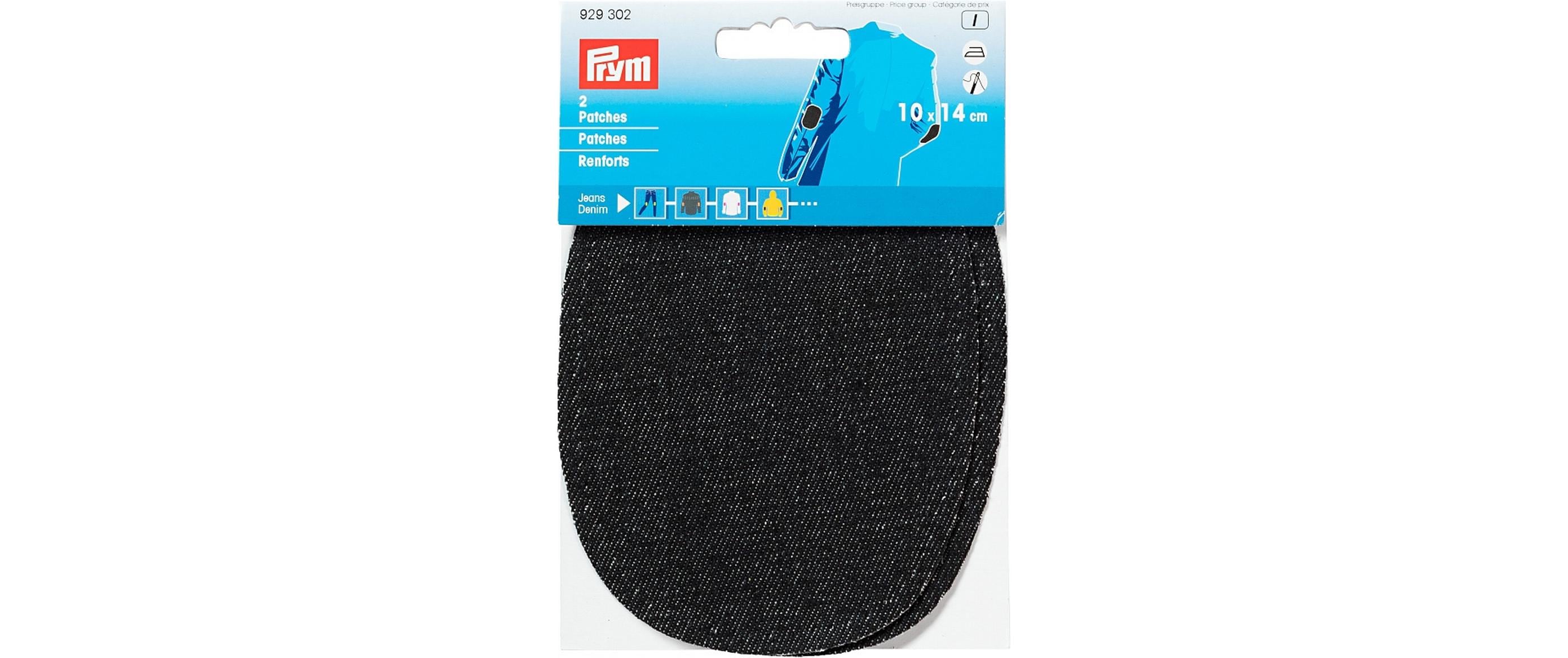 Prym Applikation Patches Jeans Schwarz 10x14cm, 2 Stück