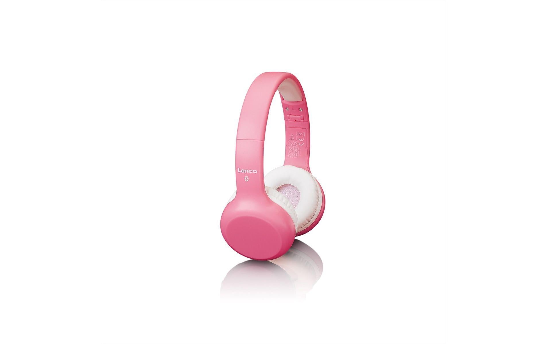 Lenco HPB-110 PI, Kinderkopfhörer On-Ear Pink, Bluetooth