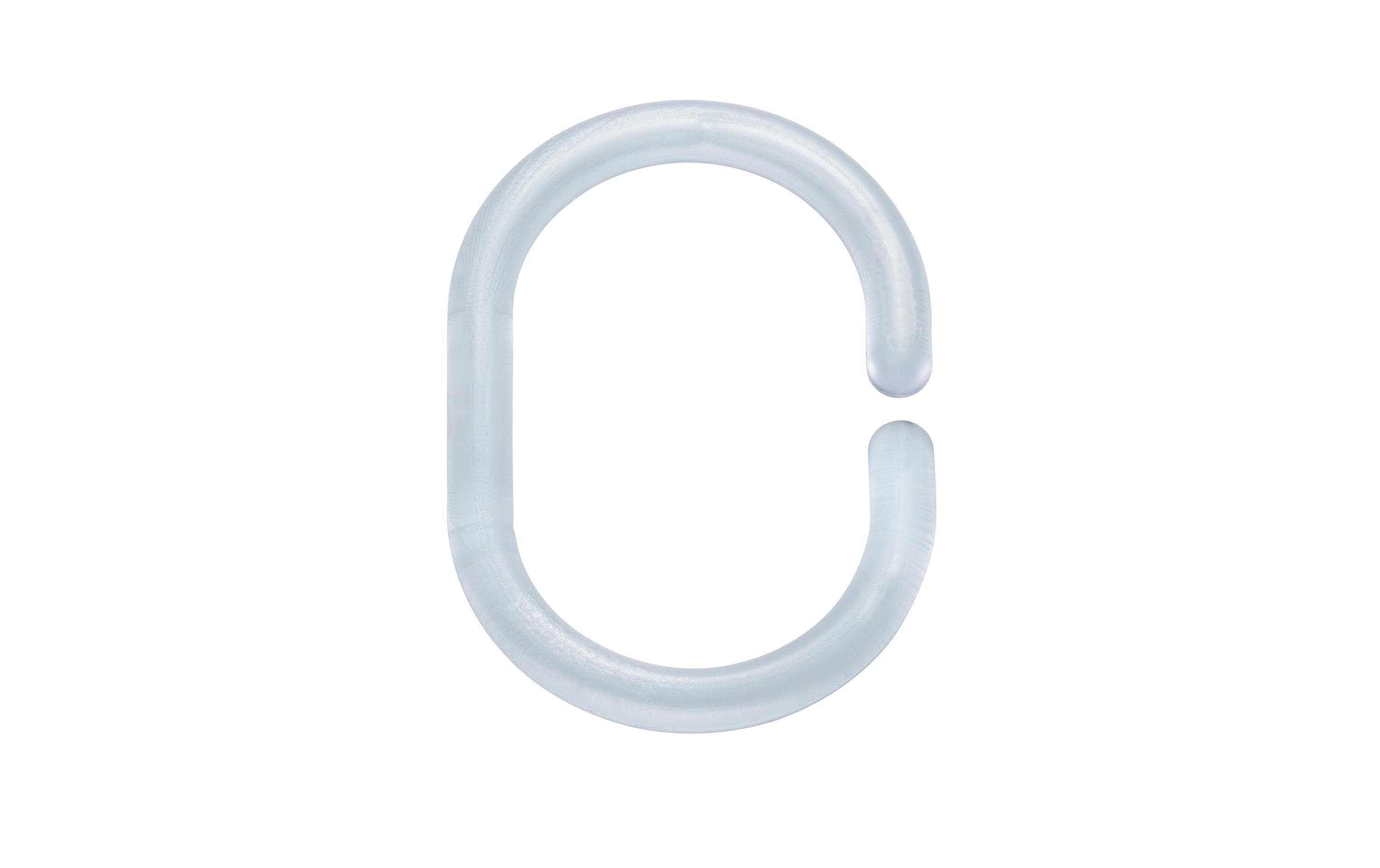diaqua Duschvorhangringe Basic Transparent, 12 Stück