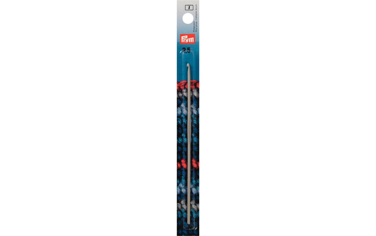 Prym Woll-Häkelnadeln, ohne Griff Alu grau, 2.5 mm x 14 cm