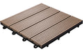 Bodenplatte WPC braun 30 x 30 x 2,8 cm - 6 Stück pro Pack
