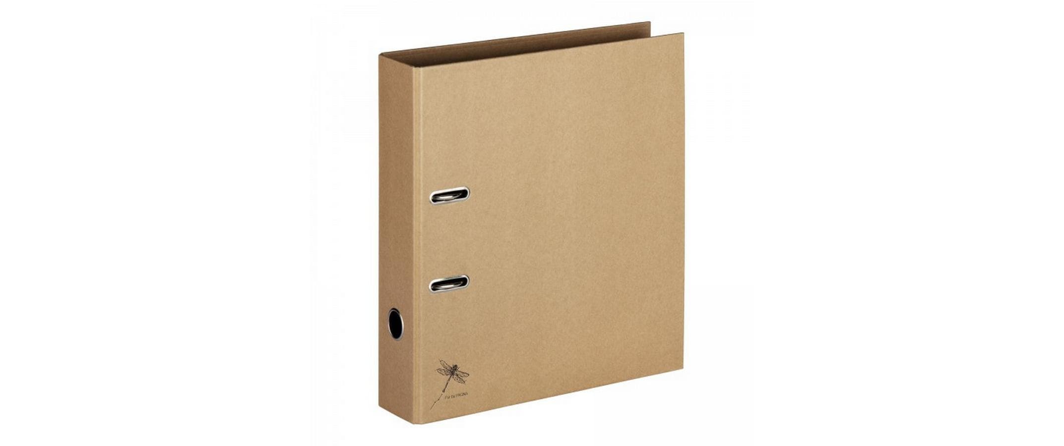 Pagna Ordner A4 Pur Graukarton mit Kraftpapier